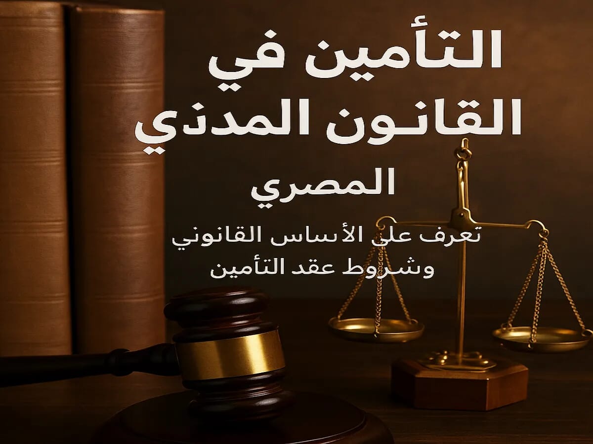 التأمين في القانون المدني المصري وعقد التأمين