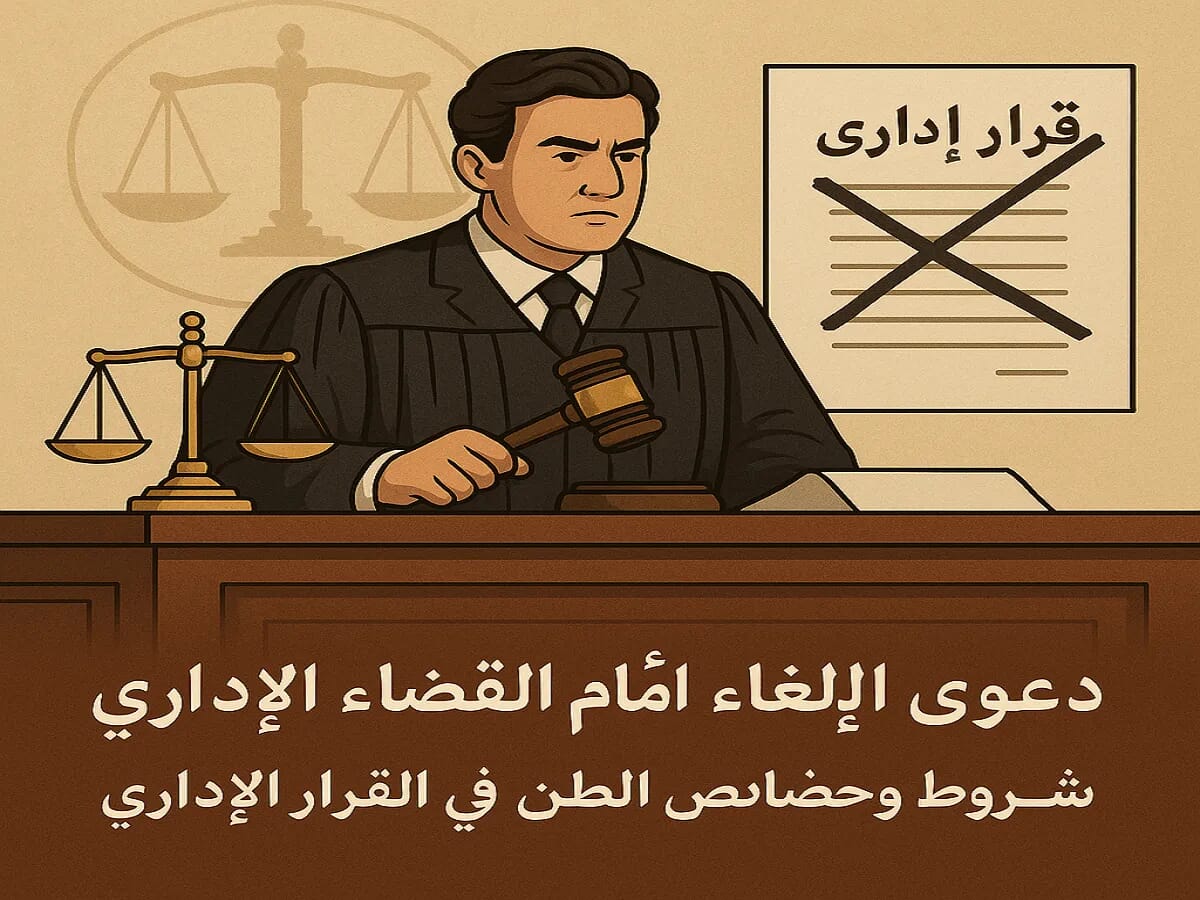 دعوى الإلغاء أمام القضاء الإداري المصري – شروط وخصائص الطعن في القرار الإداري