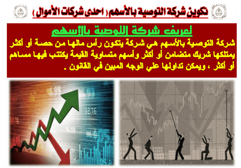 تكوين شركة التوصية بالأسهم ( احدى شركات الأموال ) تعريف شركة التوصية بالأسهم