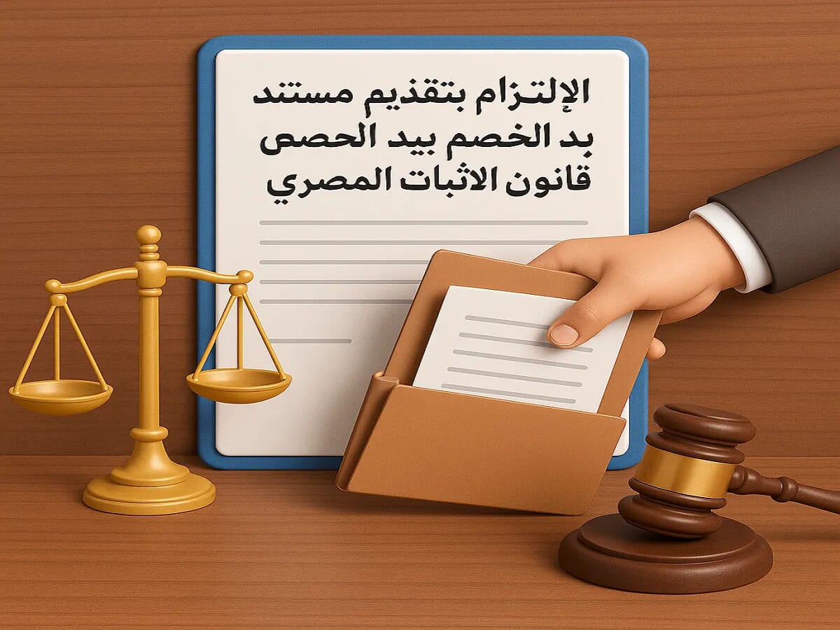 عقد مشترك يوضح حالات إلزام الخصم بتقديم مستند في القانون المصري عقد مشترك يوضح حالات إلزام الخصم بتقديم مستند في القانون المصري