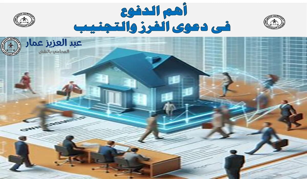 أهم الدفوع فى دعوى الفرز والتجنيب