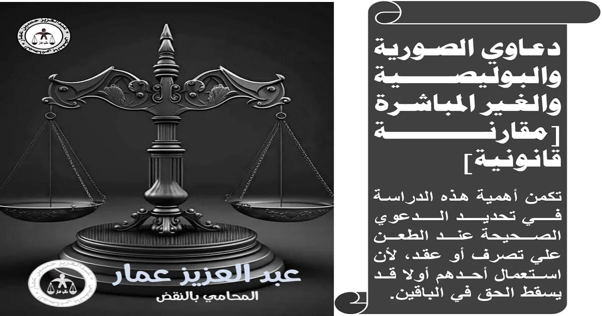 دعاوي الصورية والبوليصية والغير المباشرة