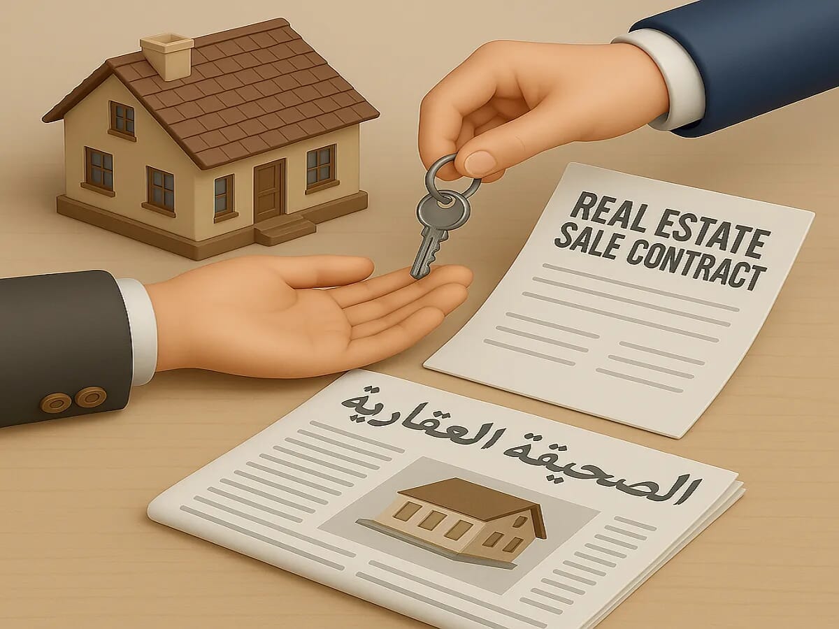 نقل ملكية العقار بعقد بيع بالصحيفة العقارية فى قانون مصر