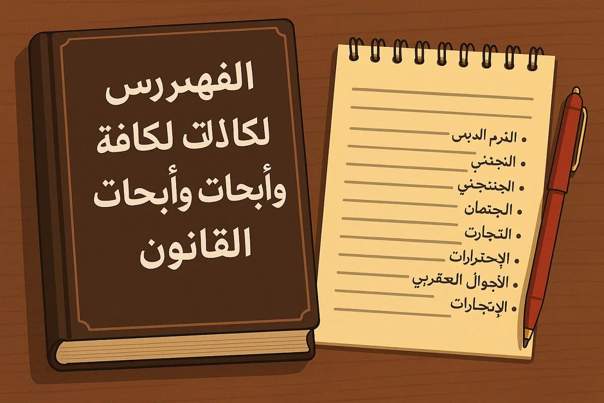 الأجندة القانونية للمحامي أبحاث، صيغ، فهرس مقالات القانون 1 فهرس كافة أبحاث القانون للمحامي عبدالعزيز حسين عمار محامى الملكية والميراث والمدني