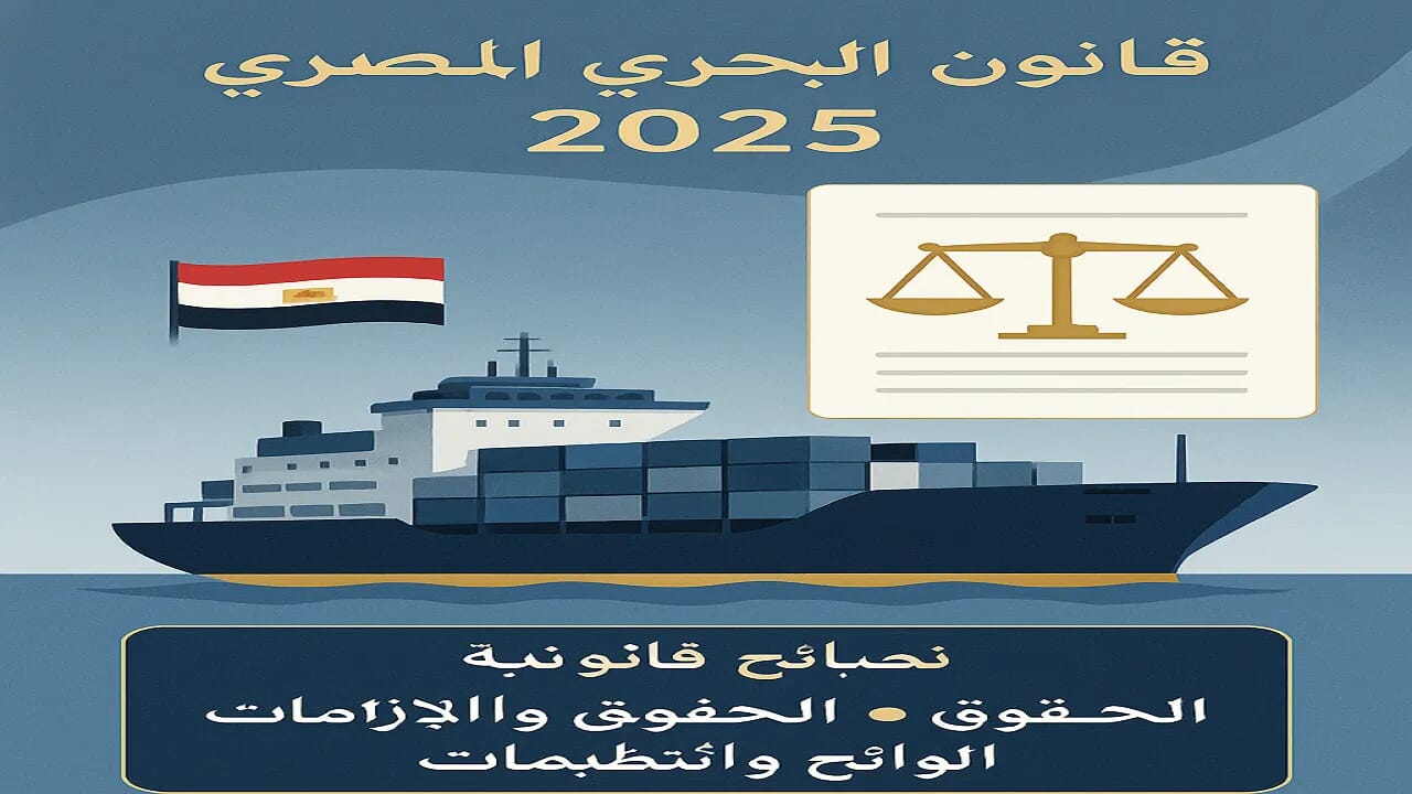 تعديلات قانون التجارة البحرية وتسجيل وسلامة السفن بمصر 2025 1 تعديلات قانون التجارة البحرية 2025 تسجيل السفن المصرية القانون رقم 3 لسنة 2025