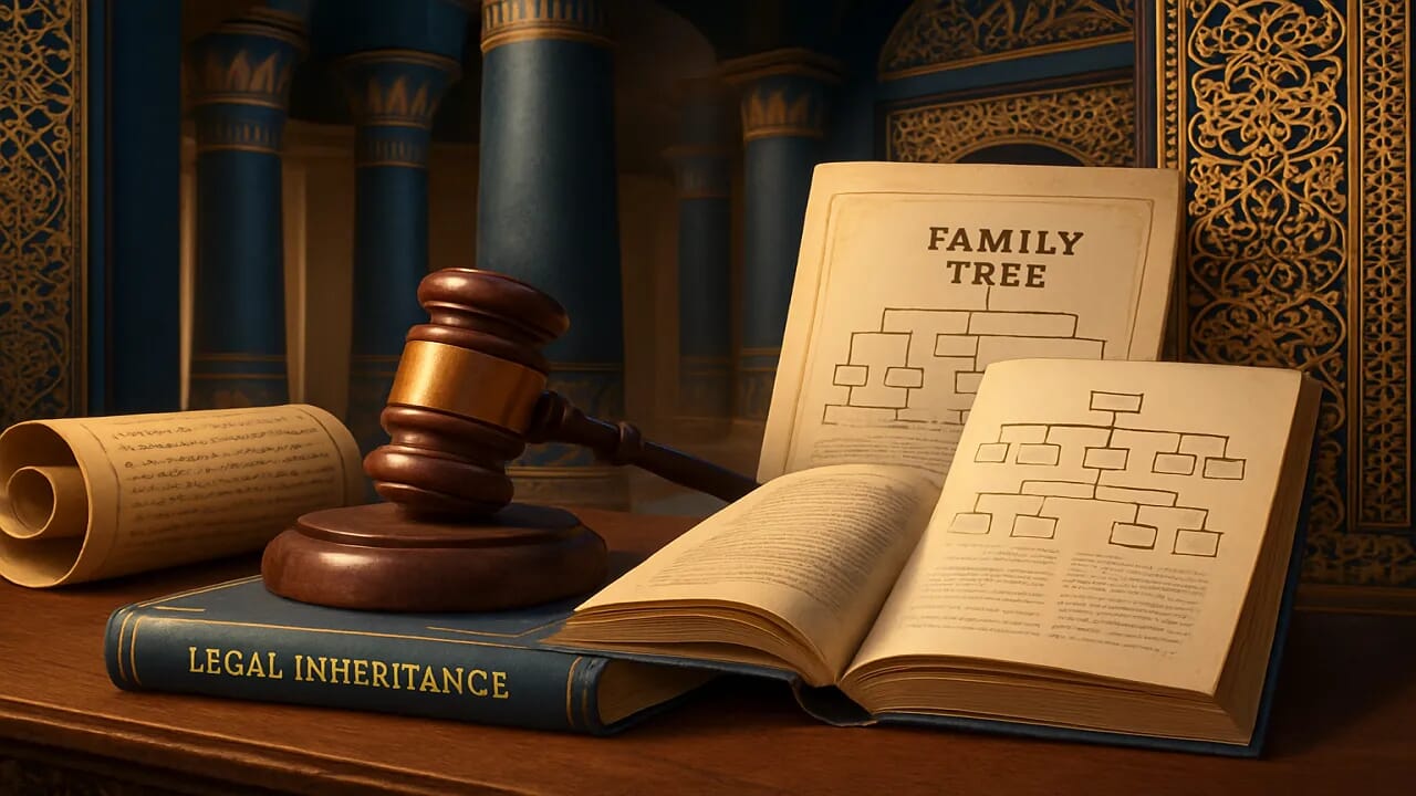 أحكام قضائية قضايا الميراث مصر: دليلك الشامل 2025 1 مطرقة القاضي والكتب القانونية لأحكام محكمة النقض في قضايا الميراث مصر